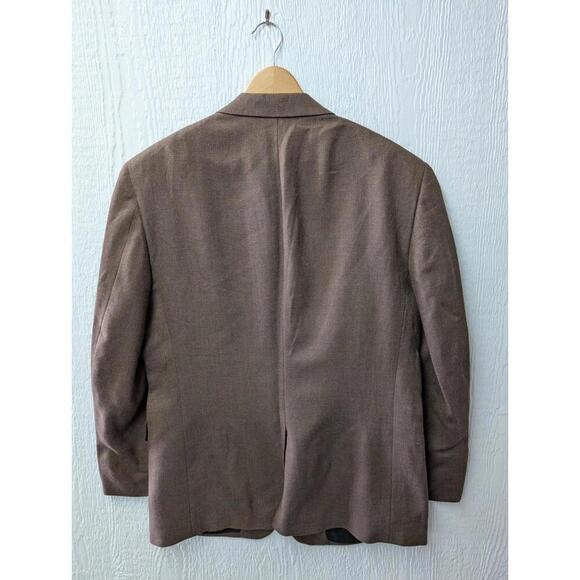 Jos A Bank Travelers 100% Wool Brown Blazer Sport Coat Classic Men's Size 43R - Picture 6 of 6